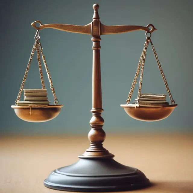 Scale demonstrating minimum wage requirements for exempt and nonexempt employees under the Fair Labor Standards Act