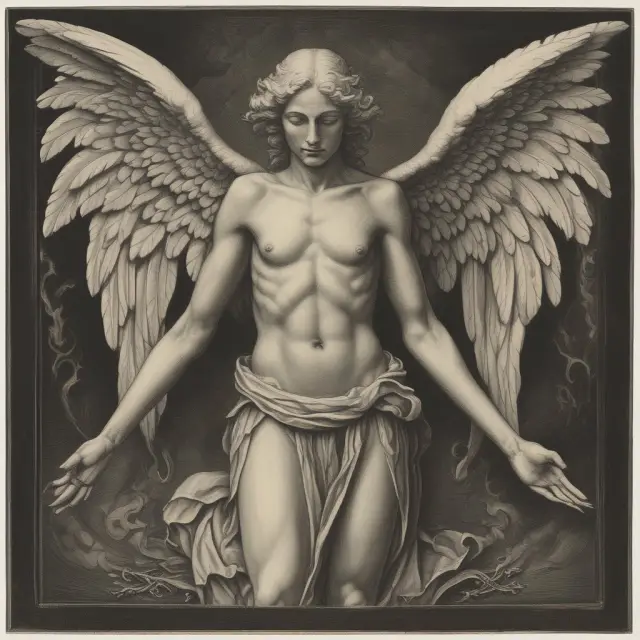 Angel morphs into a demon illustrating the transformation of investment-grade bonds to junk status in the downgrade process