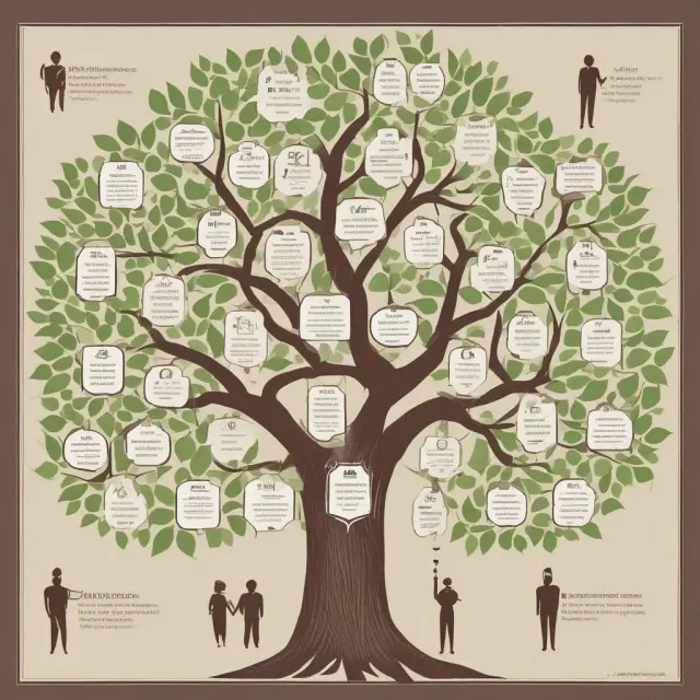 Employees represented by blooming flowers within a family tree, illustrating the employment length requirement for FMLA leave