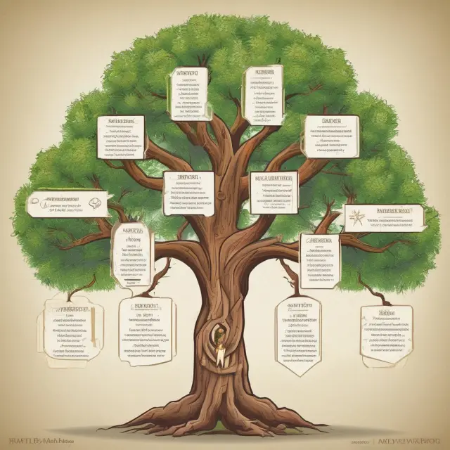 A family tree entwined with a flourishing business tree, representing managing a Family Limited Partnership through various stages: growth, disputes, and dissolution.