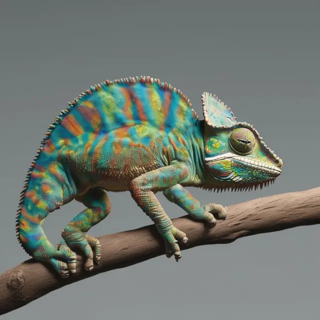 A chameleon changing colors between a traditional bond and a stock illustrates the hybrid nature of Foreign Currency Convertible Bonds