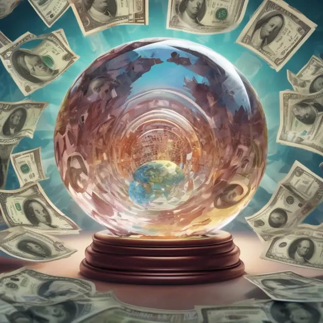A vibrant kaleidoscope with various currencies symbolizing market trends, revealing future potential for Foreign Currency Convertible Bonds (FCCBs).