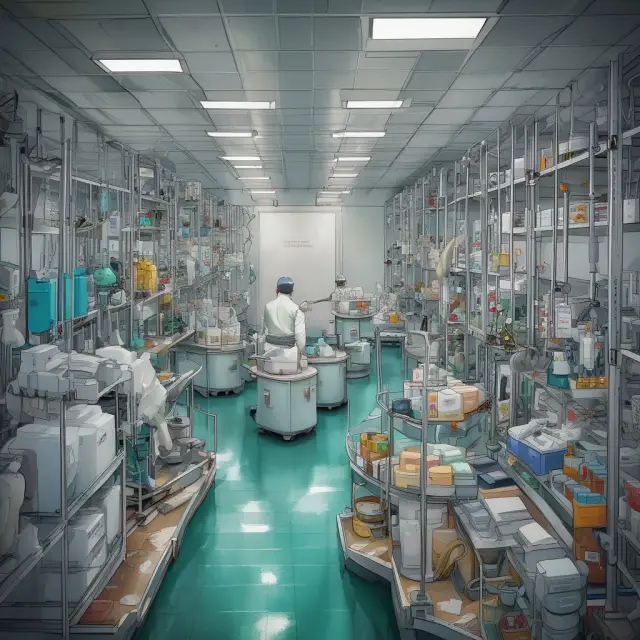 Image of the Food and Drug Administration (FDA) as a steadfast sentinel on a boat sailing through a regulatory sea, ensuring safe harbors for pharmaceutical and biotech industries.