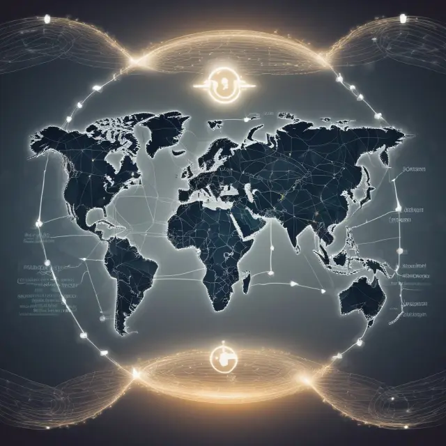 Map illustrating various foreign direct investment methods converging on the OECD logo