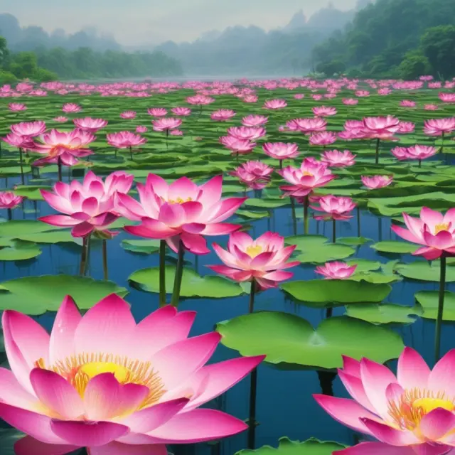 A multinational corporation pouring investments into a vibrant lotus flower, symbolizing China and India