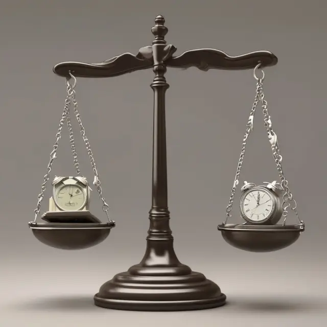 A balanced scale with one pan representing fear (candlestick chart in red) and the other holding greed (green candlesticks), symbolizing the dynamic role of emotions in investor behavior.