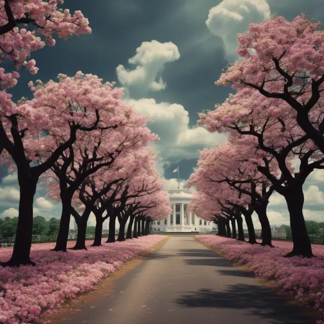 An image of blooming trees amidst a storm, representing federal agency securities