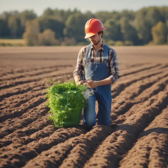 An employer plants seeds in a fertile field, symbolizing their obligation to FUTA, SUTA, and FICA for employment tax laws