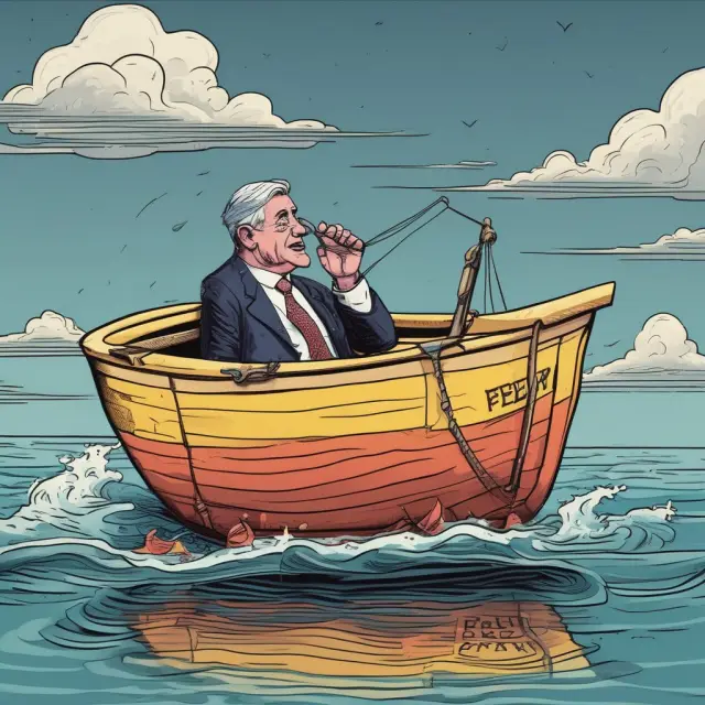 Image: Fed chairman adjusting discount rate to control monetary policy and influence economic conditions