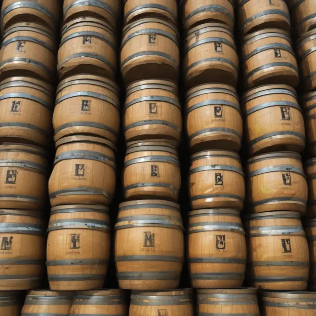 A riverbank filled with reserve barrels; some banks have excess reserves spilling over.