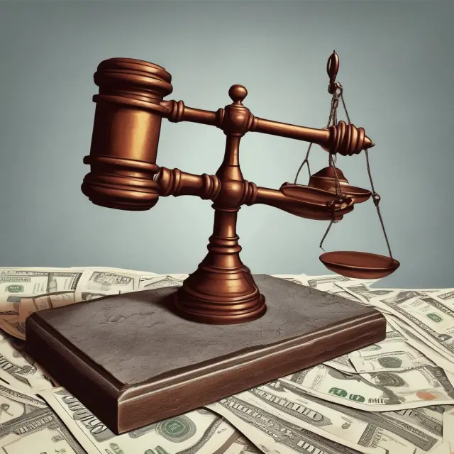 The Federal Reserve, symbolized by a gavel, sets interest rates (represented as a seesaw) that influence bond prices