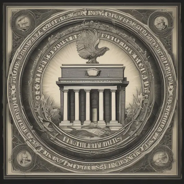 The Federal Reserve acting as a hub, interconnecting depositories, U.S. government, and foreign institutions through intricate webs of services