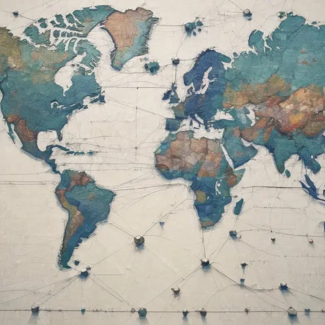 A mosaic depicting master-feeder structures connecting and diversifying investments across multiple international markets
