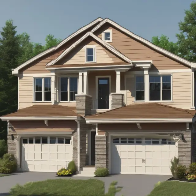 Two bridges connecting houses symbolize FHA 203(k) loan options: one for minor repairs (Limited), the other for extensive renovations (Standard).