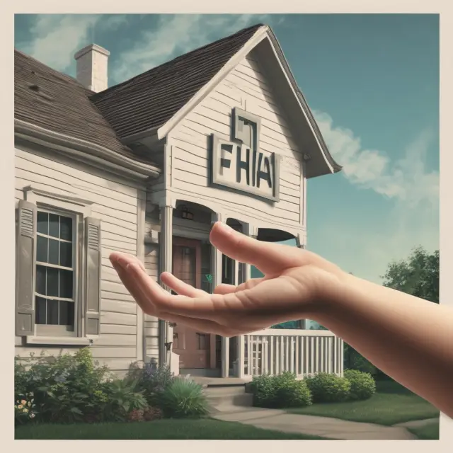 Person reaching for FHA-labeled house, representing eligibility and access to home loans