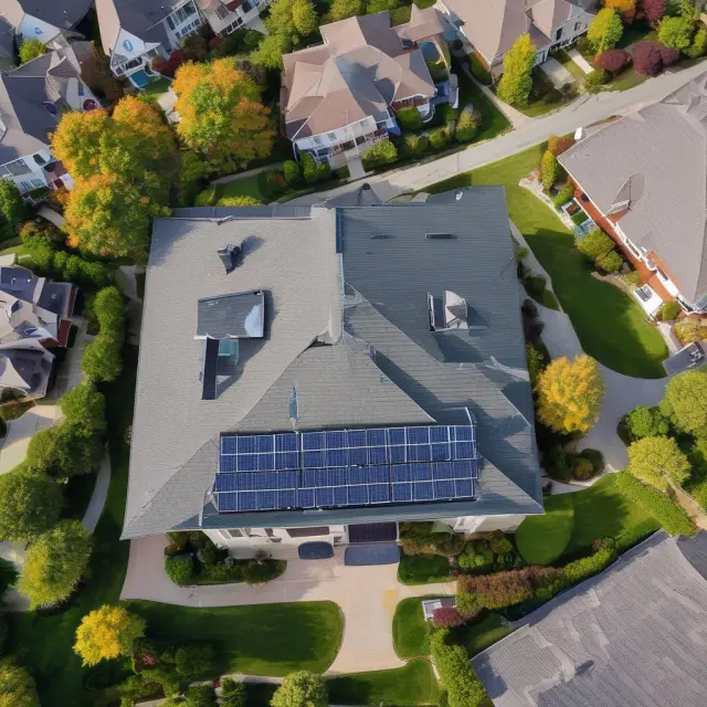 FHA Energy Efficient Mortgage image: Solar panels installed on a home