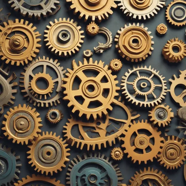 A visually harmonious assemblage of eleven gears symbolizing the Federal Home Loan Banks