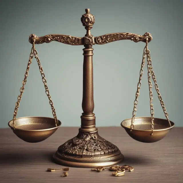 Image depicts a balancing scale with interconnected gears, representing the advantages and criticisms of the Federal Home Loan Bank (FHLB) System in U.S. finance