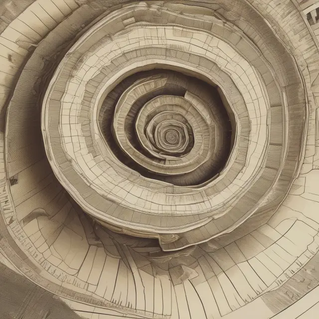 A golden spiral weaving through financial charts, illustrating the application of Fibonacci extensions for determining potential targets and support levels in various markets