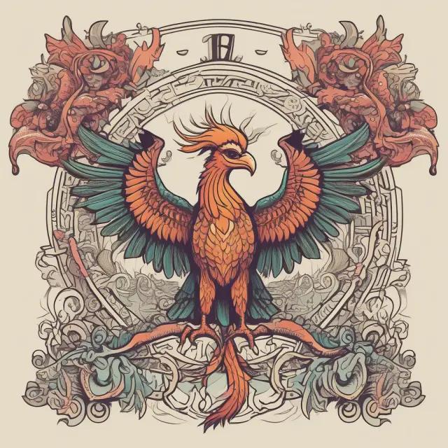 An image of a mythical Phoenix rising above various revolving lines of credit, with two dragon guardians protecting installment loans.
