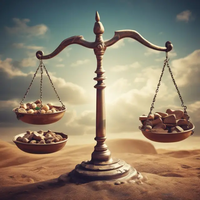 Scales balanced between inventory costing methods (LIFO and FIFO), symbolizing the process of transitioning with best practices and challenges.