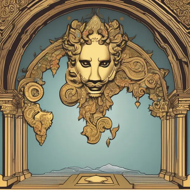 A golden key opening a door to an emerging economy, symbolizing FIIs unlocking growth opportunities and financial stability