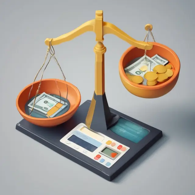 An imaginative scale illustrates various finance charges - origination fees, interest rates, points, and added fees for mortgages, car loans, student loans, and credit cards.