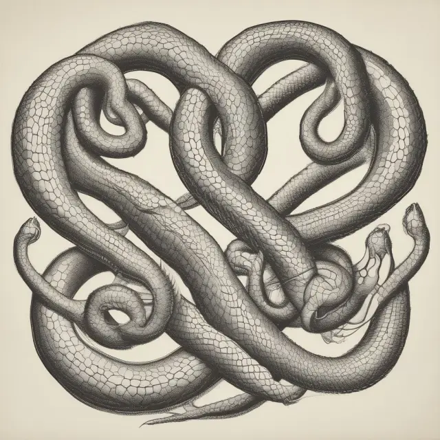 An image of two interconnected snakes representing Capital Account and Financial Account in a balance of payments.