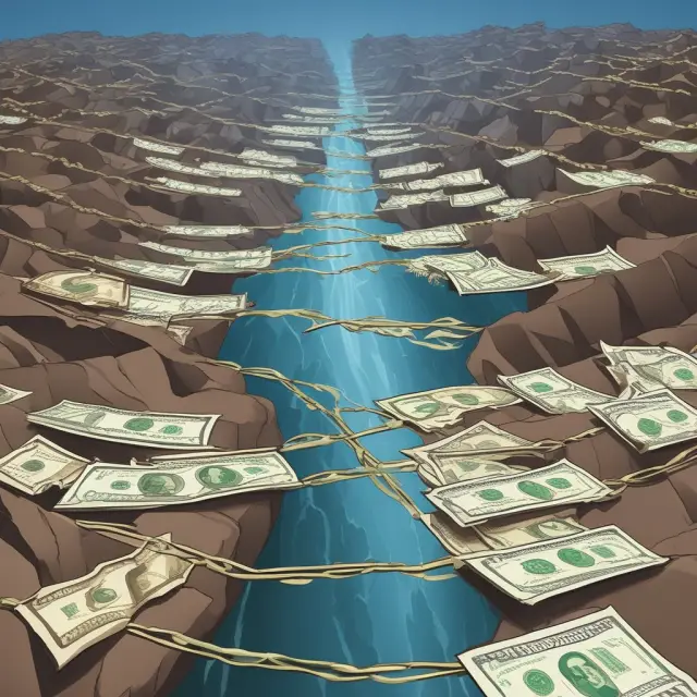 A metaphorical representation of financial flows between economies during the process of financial account liberalization
