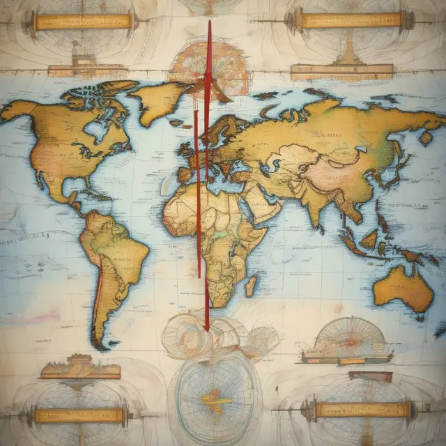 A set of scales with continents on one side and financial charts on the other, symbolizing the balance between risks and benefits in international capital markets.