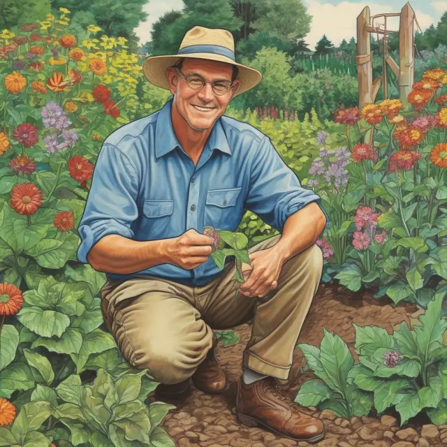 A financial advisor as a gardener, cultivating wealth through careful assessment, planning, and nurturing.