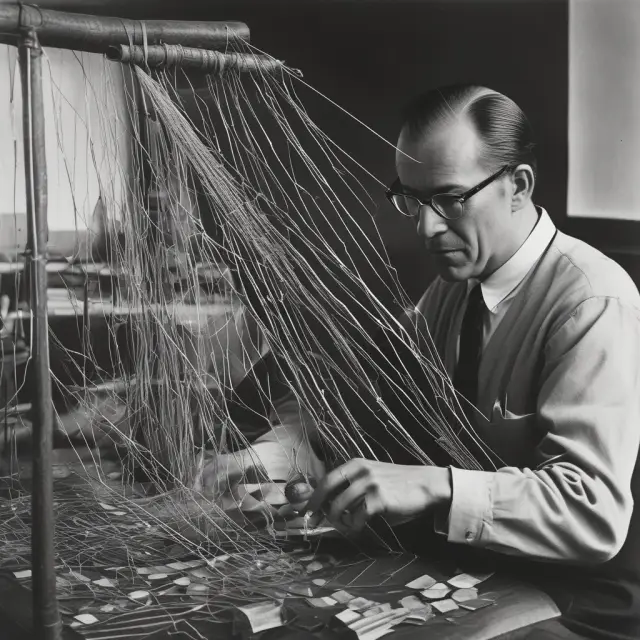 A scholar at work, meticulously intertwining DCF and CAPM threads to create a tapestry of financial understanding