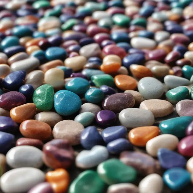 A collection of debt-ridden pebbles evolving into dazzling gemstones, representing inspiring financial turnarounds.