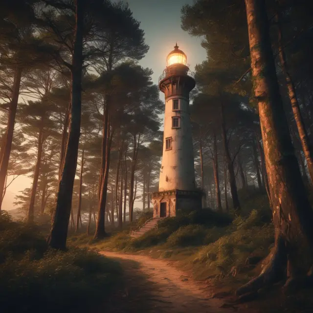 Lighthouse guiding a financial forest path for Financial Independence, Retire Early (FIRE)