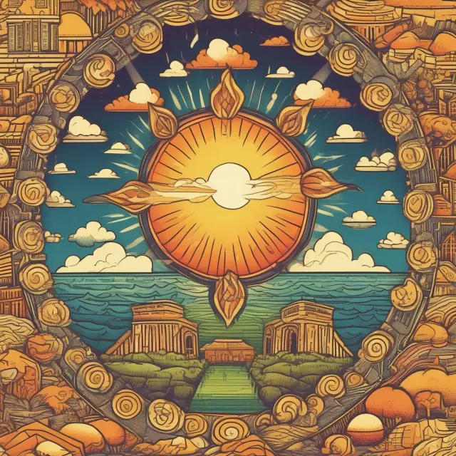 Golden sun rising over lush, barren, and half-and-half landscapes symbolizing Fat FIRE, Lean FIRE, and Barista FIRE variations.