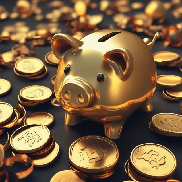 Golden piggy bank brimming with coins, representing the importance of saving and investment in the FIRE retirement strategy