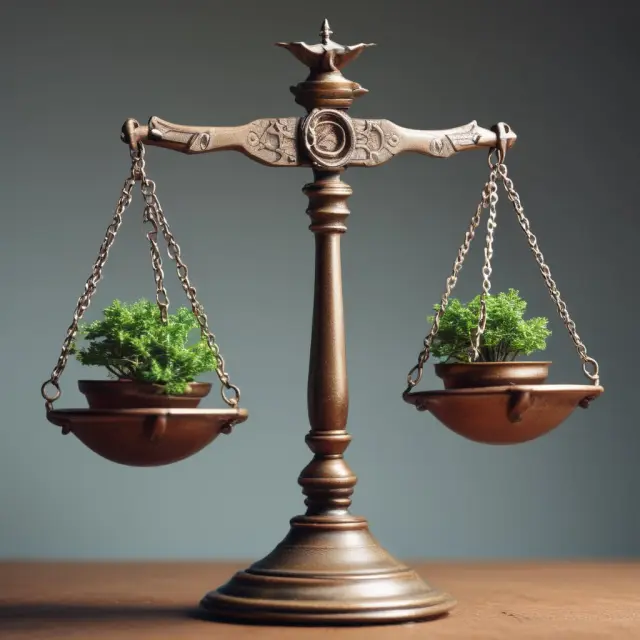 Financial alchemist weighing gold bars (debt) and gems (equity) on scales, symbolizing optimization of capital structure
