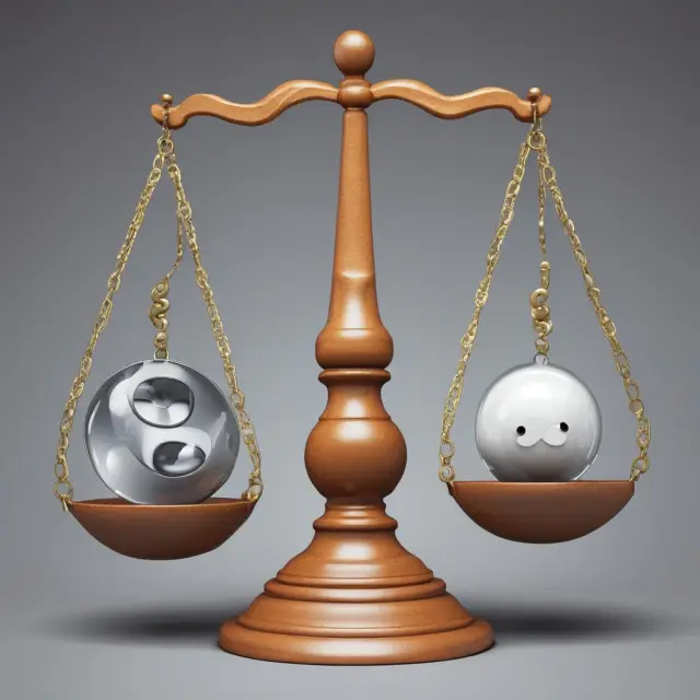 Two orbs symbolizing debt and equity balancing on a scale, representing business valuation through capital structure optimization.