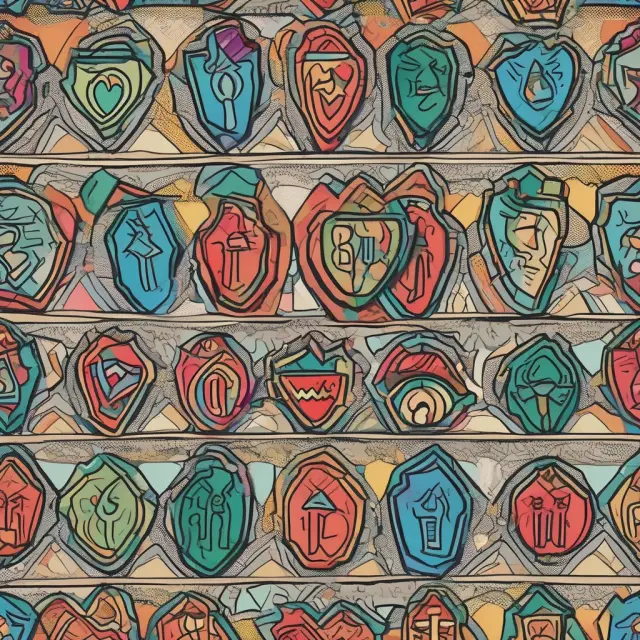 An array of shields protecting against various financial risks - health, disability, property, liability, and market instability
