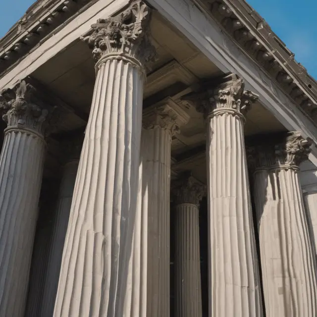 Six major financial companies - JPMorgan, Wells Fargo, Bank of America, Citigroup, AIG, Chubb - represented as pillars upholding a vast financial ecosystem