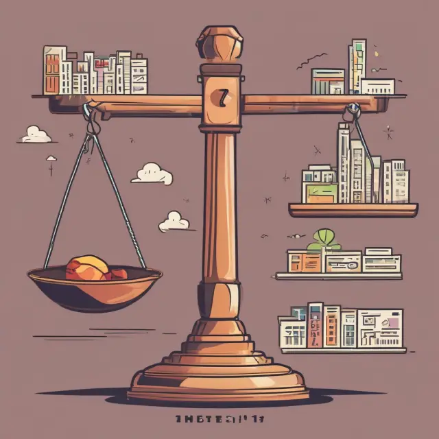 Visual representation of balance sheet with assets, liabilities, and equity in balance