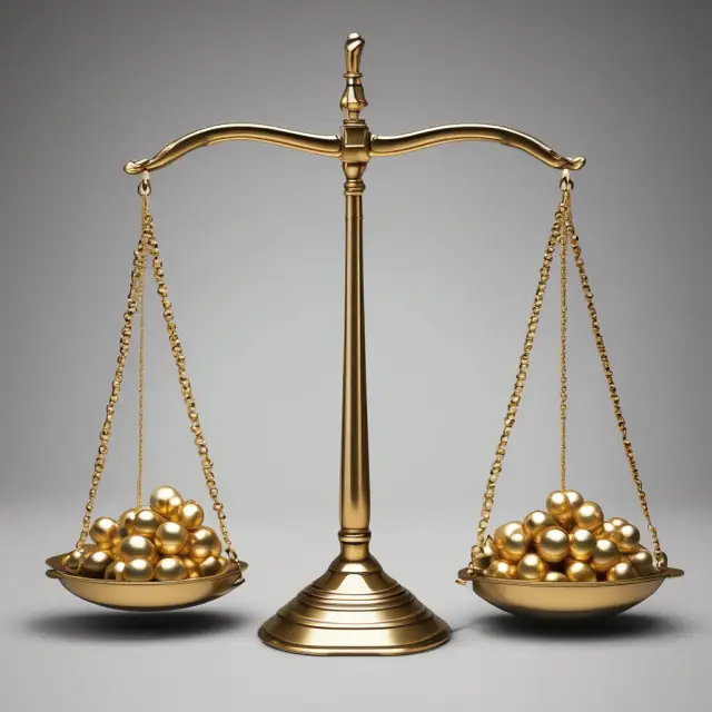 Balancing act between liquid (gold coins) and illiquid (gold bars) financial assets for effective portfolio management