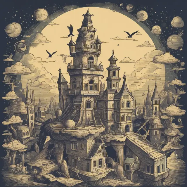 An alchemist, symbolizing financial engineering, crafts new opportunities from a towering stack of derivatives