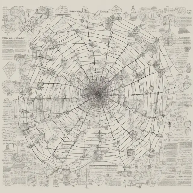 A visualization of financial engineering, depicting the interwoven relationship between risk management and innovative investments through equations