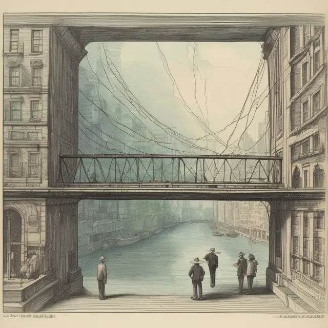 An image of financial intermediaries as bridges connecting diverse investors to various markets and sources of valuable financial information