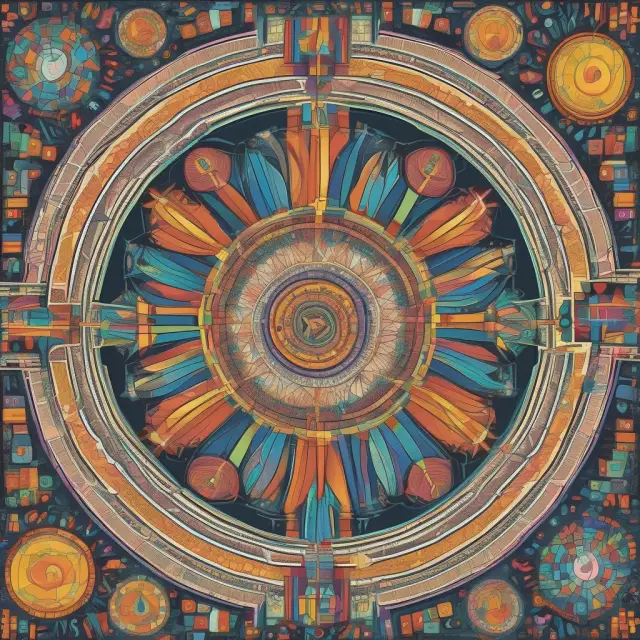 A colorful kaleidoscope reflecting financial modeling in banking, accounting, institutions, and private equity sectors