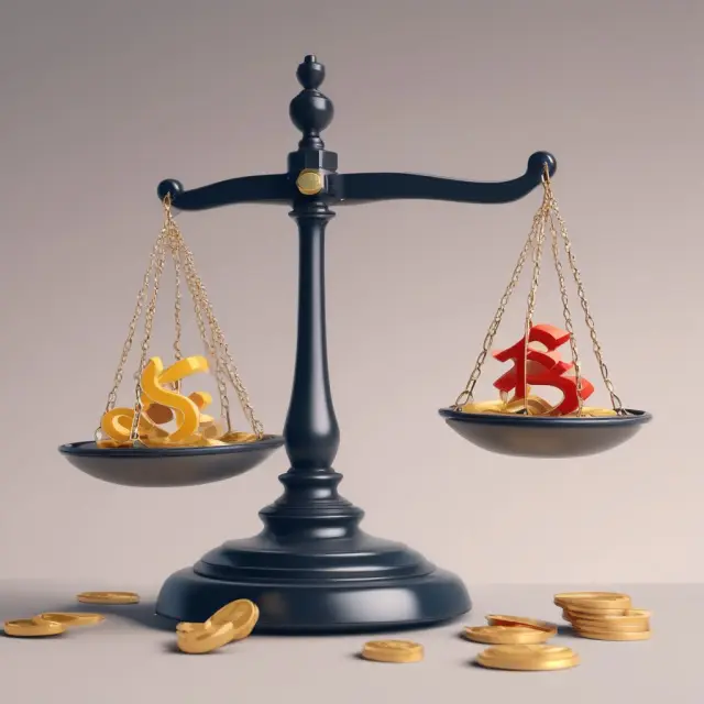 Image of scales balancing liquidity (working capital) and solvency (debt-to-equity, current ratio, quick ratio), representing financial health through KPI analysis.