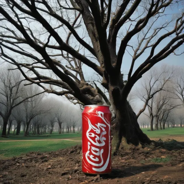 A wilted tree representing Coca-Cola