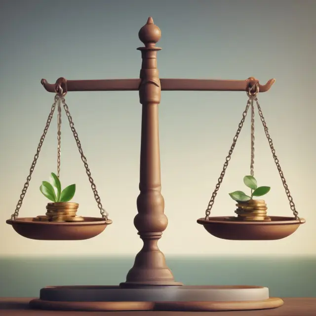 Scale comparing equity and debt financing for TechGrow