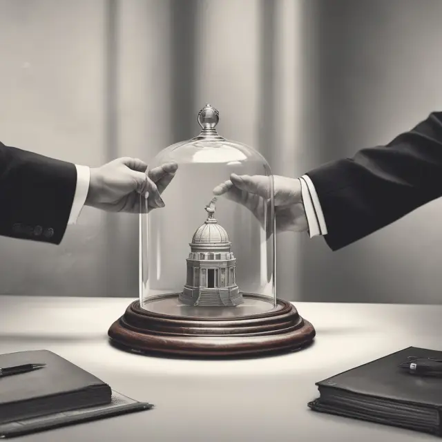 Two hands shaking in a transparent jar: Confidential finder’s fee agreement